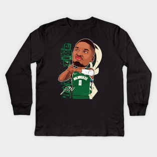 Dame Time Damian Lillirad Bucks Kids Long Sleeve T-Shirt